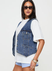 Neils Oversized Denim Vest Denim