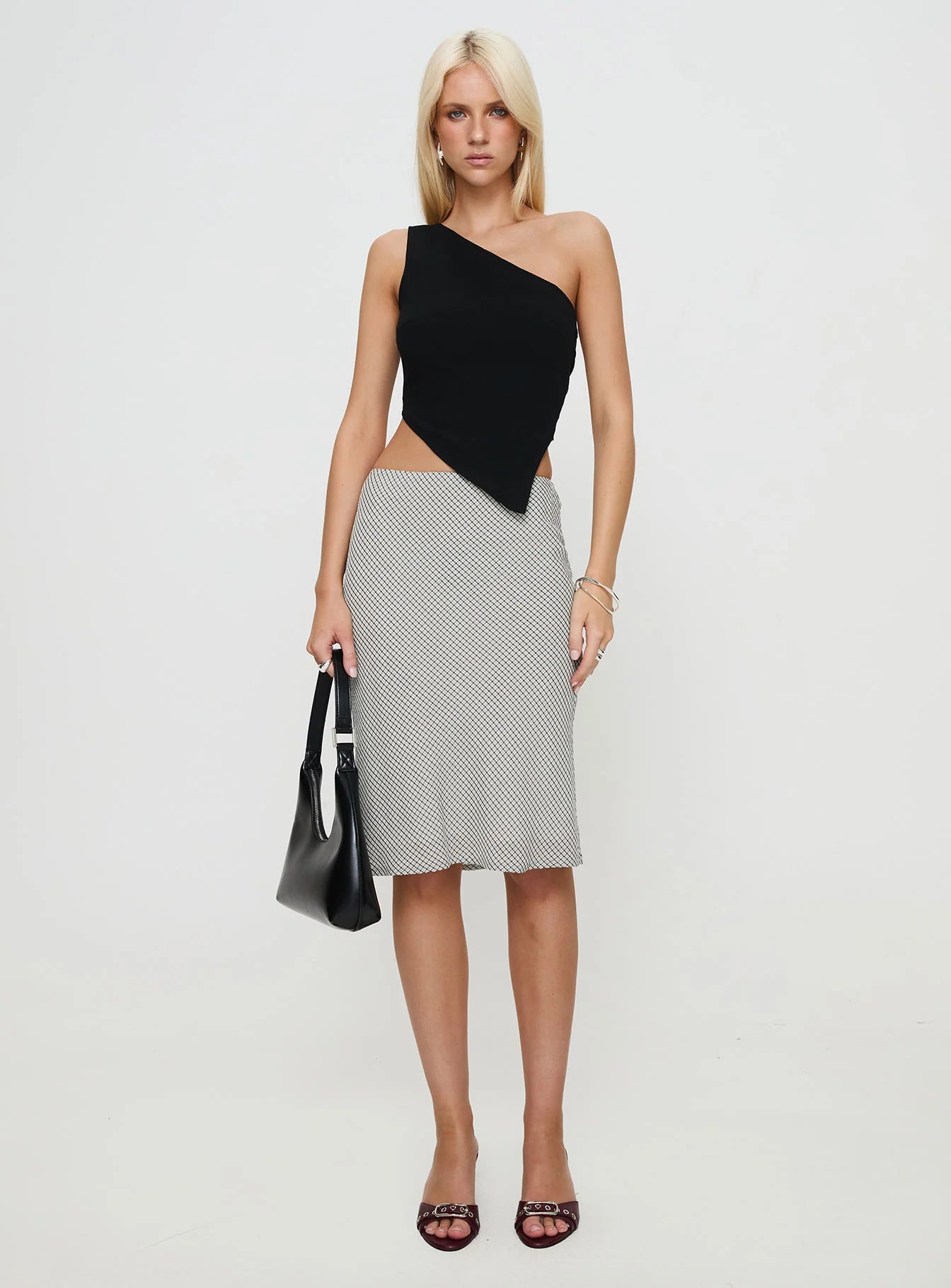 Harford One Shoulder Top Black