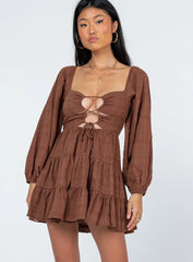 Campbell Mini Dress Brown
