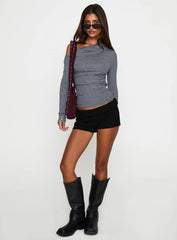 Beller Long Sleeve Top Navy Stripe
