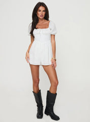 Rooney Romper White