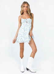 Empress Of Love Mini Dress Blue Floral