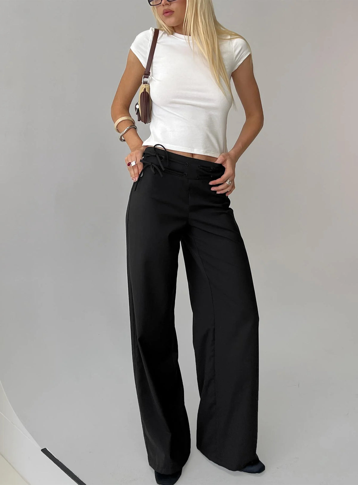 Just Have Fun Wide Leg Pant Black