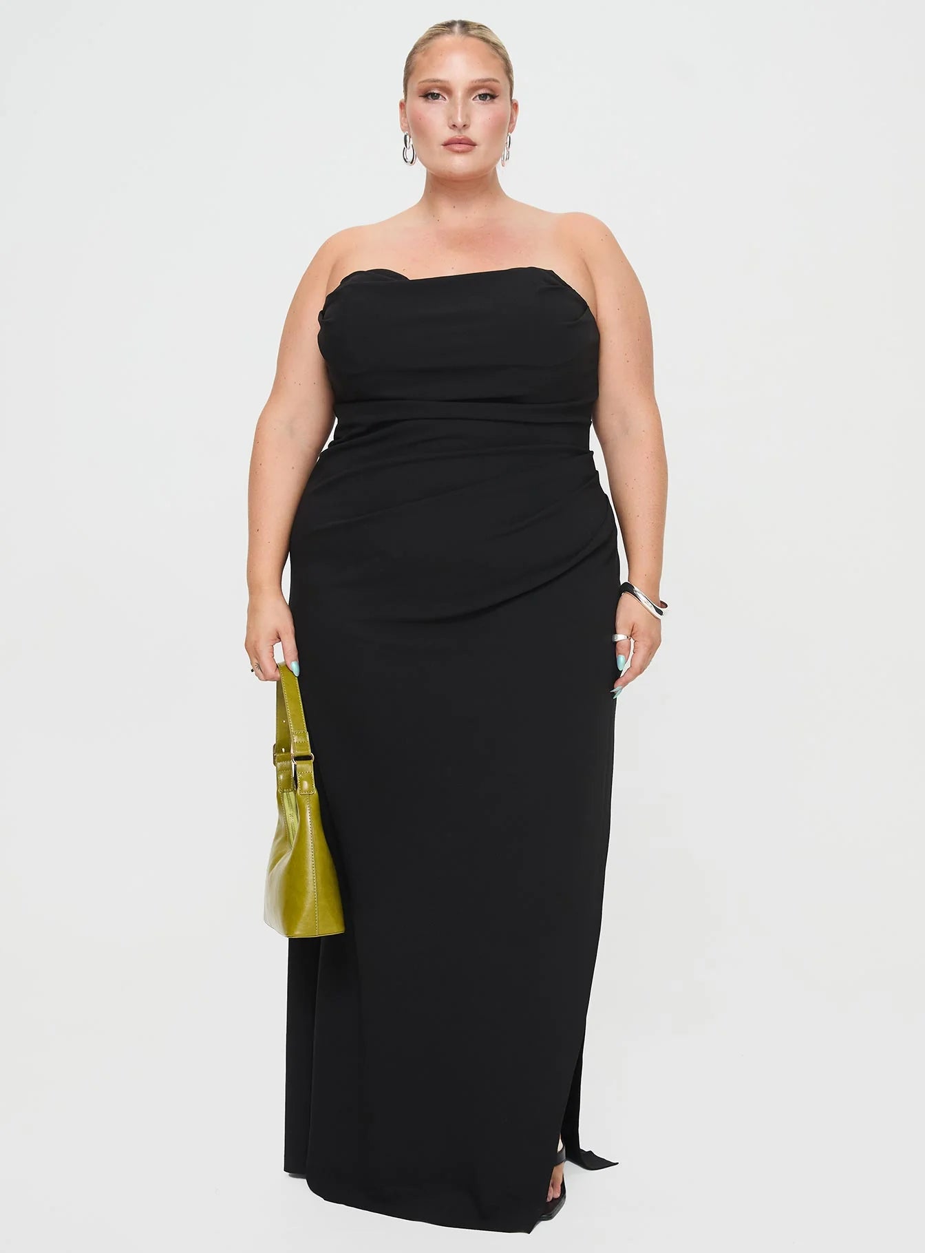 Ferri Strapless Maxi Dress Black Curve