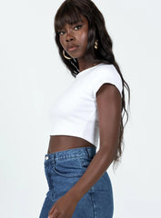 Classic Crop Tee White Petite