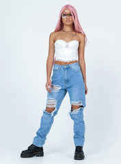 Moxie Straight Leg Denim Jeans