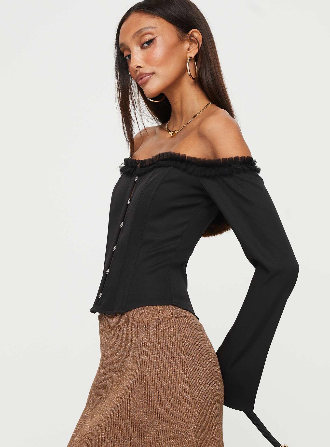Avaah Off The Shoulder Top Black