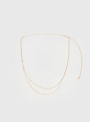 Dressed Up Dainty Chain Belt Gold