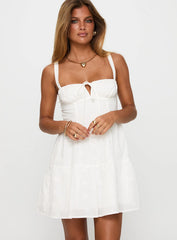 Anabelita Broderie Mini Dress White