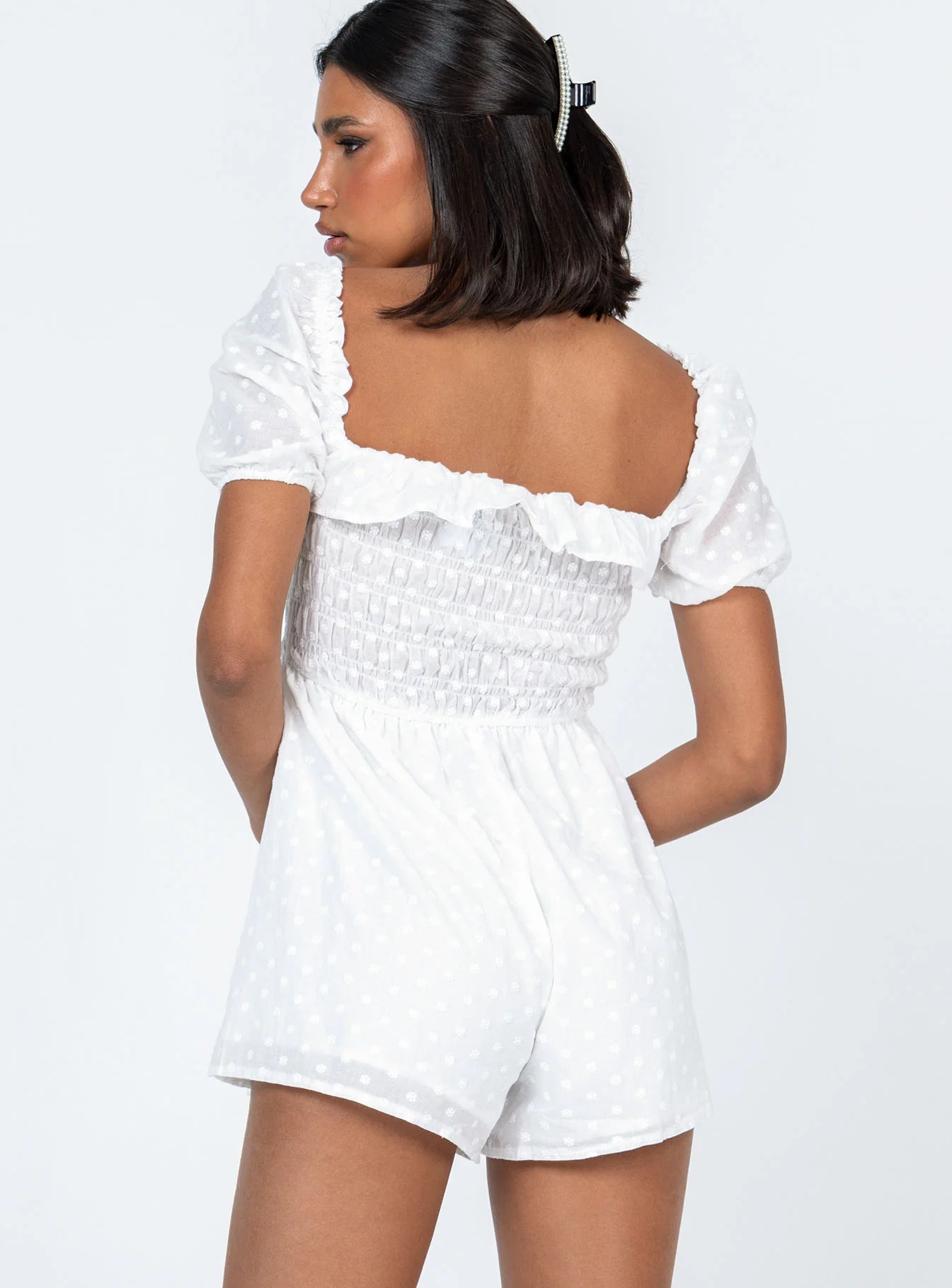 Leni Romper White