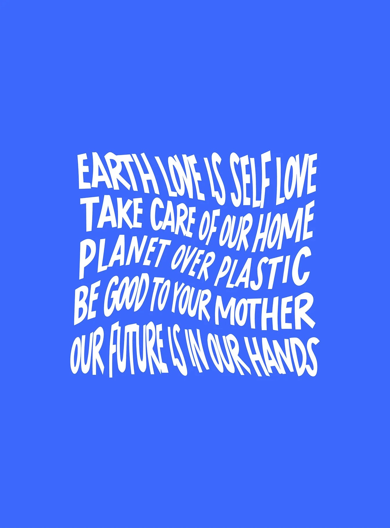 Be Kind Charity Oversized Tee Blue Curve