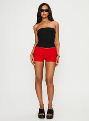 Baseline Strapless Rib Top Black