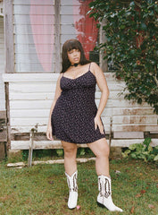 Jaye Mini Dress Black / Pink Curve