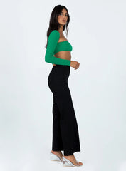 Vamp Wide Leg Denim Jeans Black