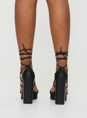 Mallard Strappy Heels Black
