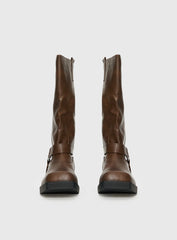 Wrecked Western Boots Brown