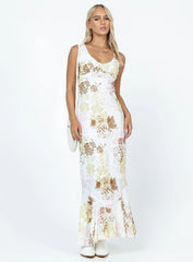 Cisco Maxi Dress White Multi