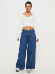 Shalini Long Sleeve Top White
