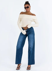 Morley Off Shoulder Sweater Cream