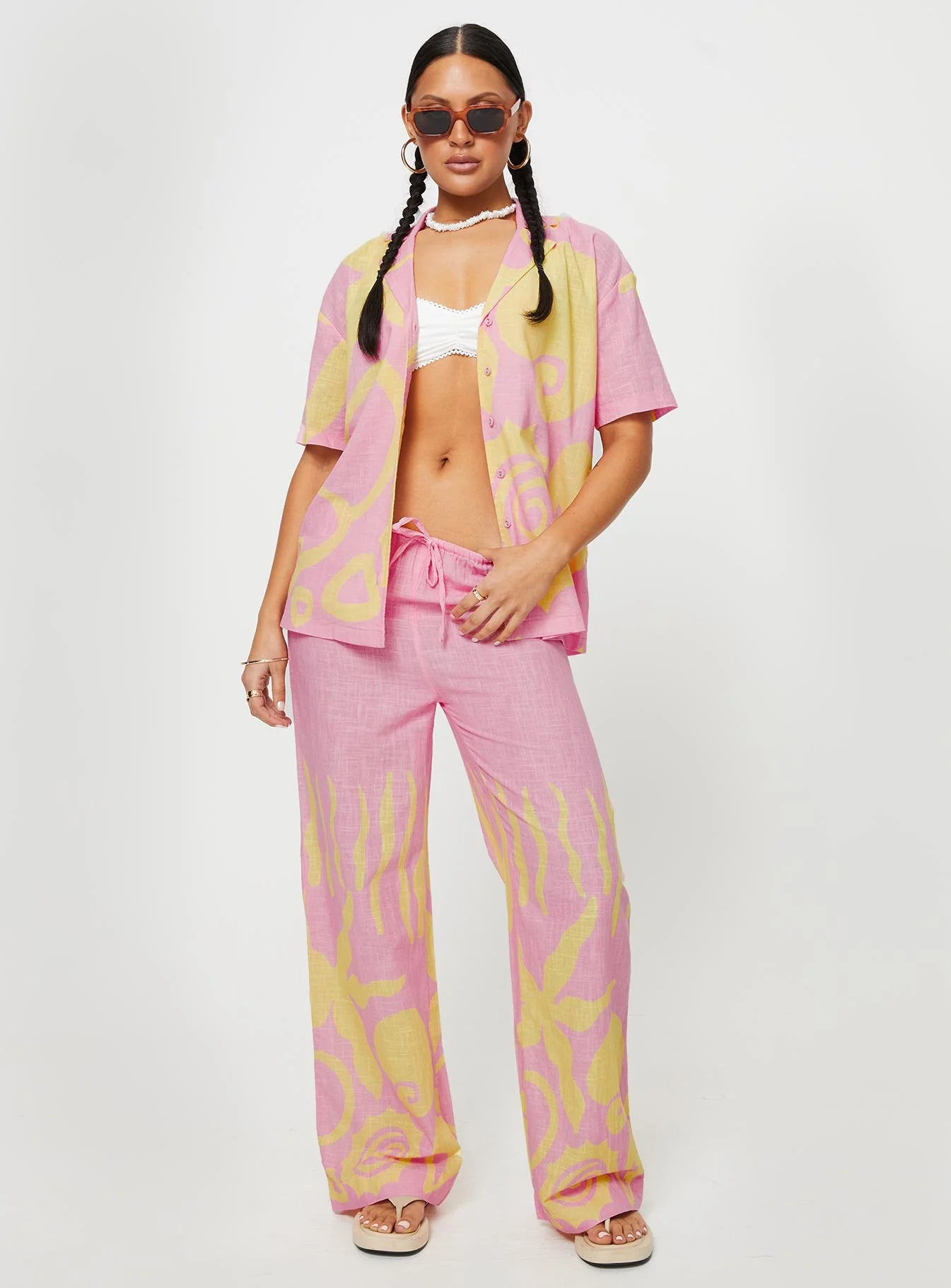 Sollene Pants Pink/yellow