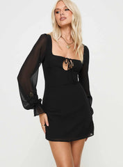 Bayford Long Sleeve Mini Dress Black
