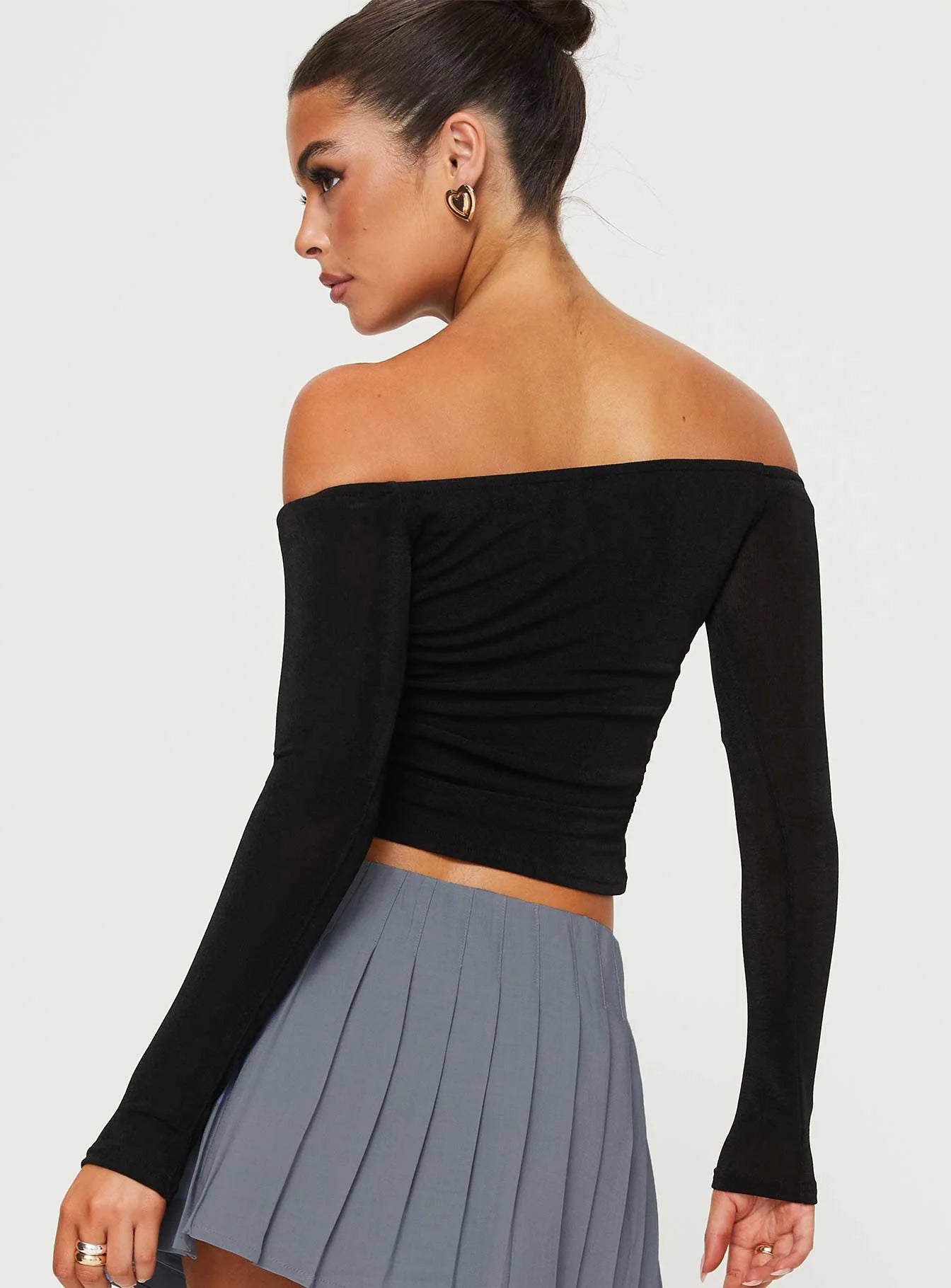 Simonetta Off The Shoulder Top Black