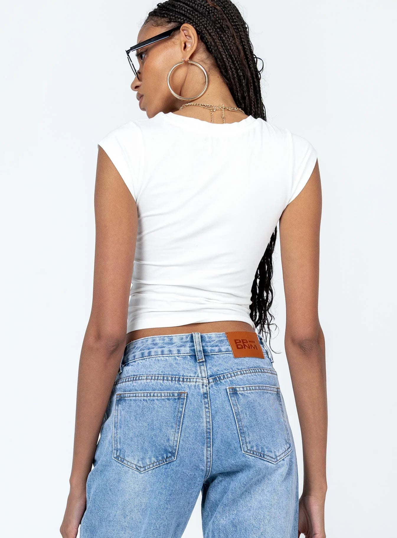 Peace and Love Longline Tee White