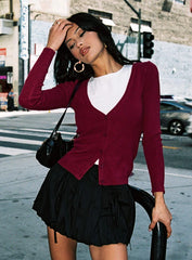 York Cardigan Cherry Red