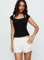 Danyi Anglaise Shorts White