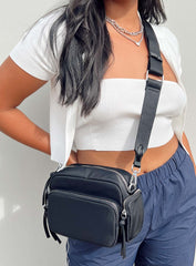 Lonnie Eco Nylon Crossbody Bag Black