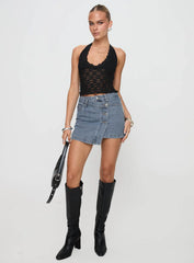 Only Angel Halter Top Black