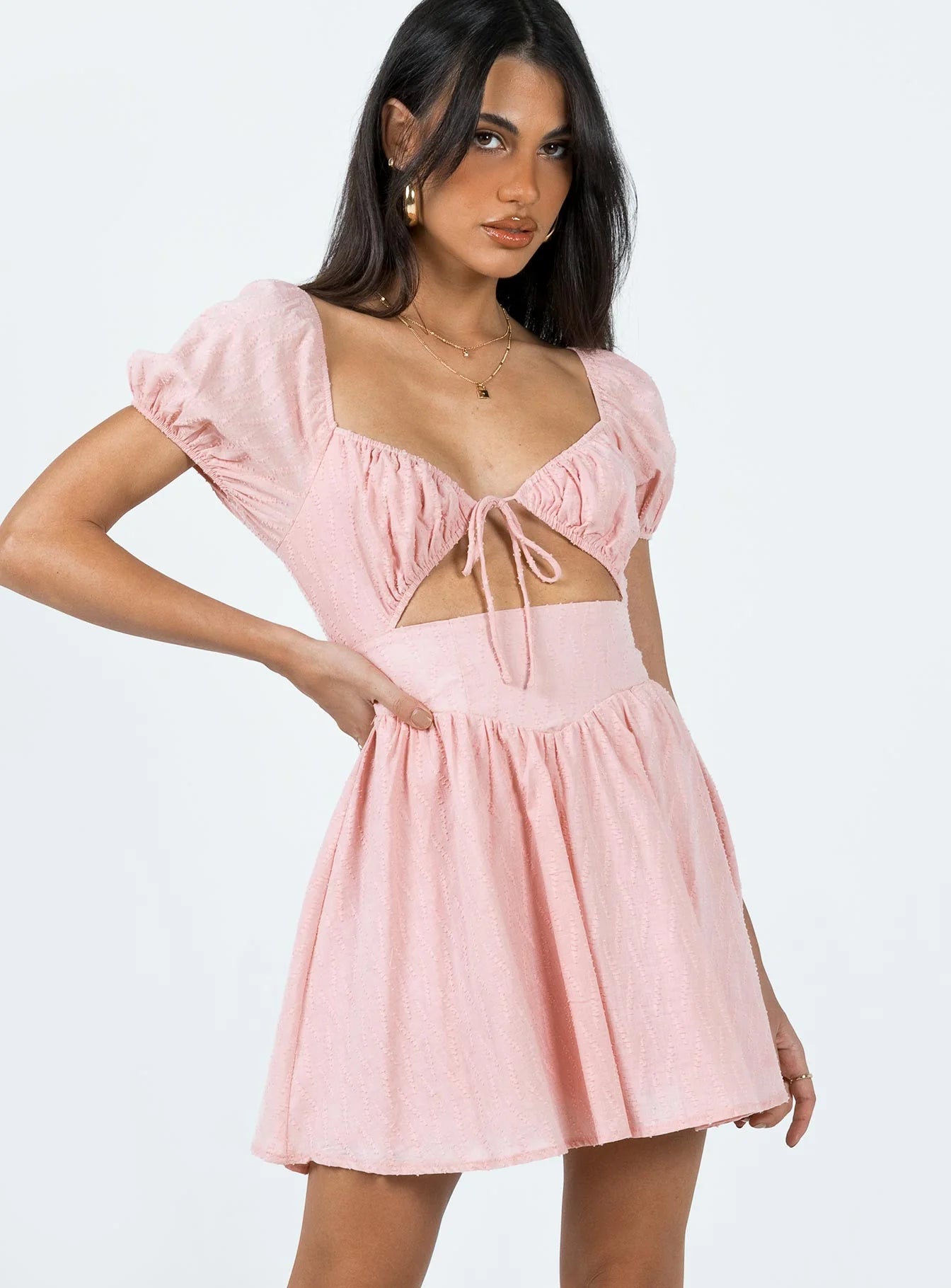 Caria Mini Dress Dusty Pink