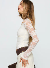Pitter Long Sleeve Top Cream