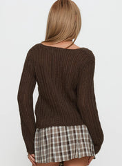 Lenker Knit Sweater Brown