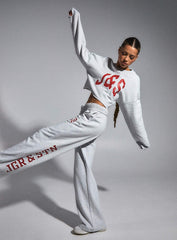 JGR & STN Double Play Trackies Snow Grey Marle