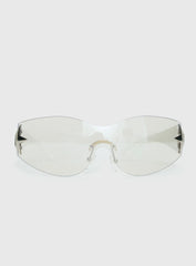 Audree Star Detail Sunglasses Silver Smoke