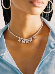 Stellan Butterfly Necklace Silver