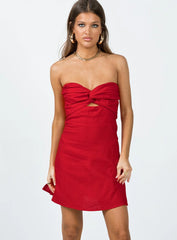 Falling For You Mini Dress Red