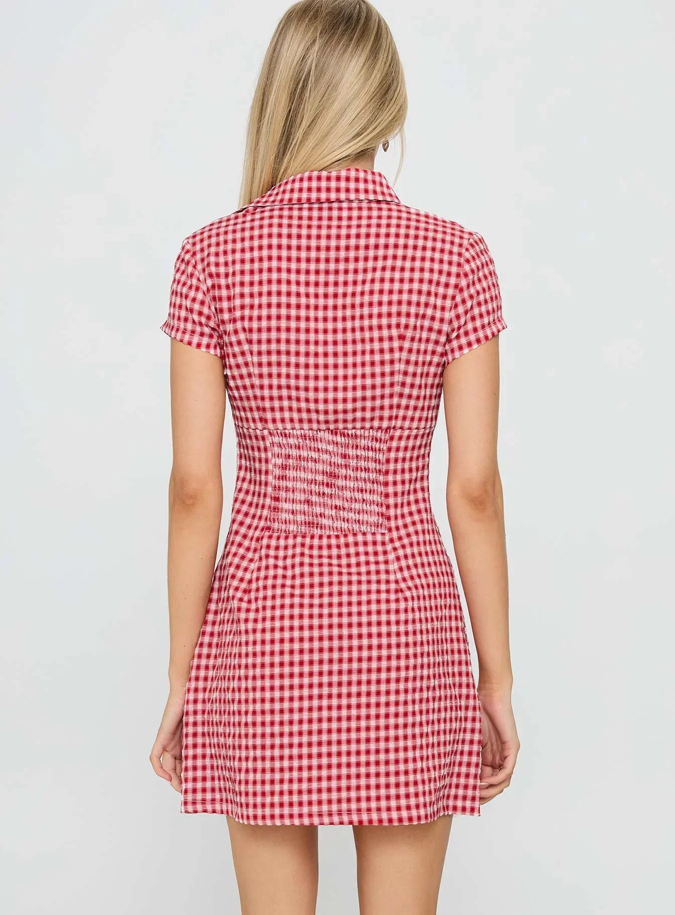 Motley Mini Dress Red Check