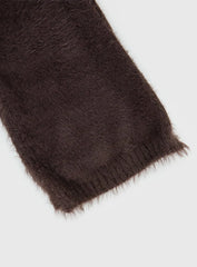 Yvetta Fluffy Scarf Brown