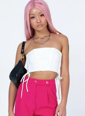 Mylor Strapless Top White