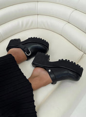 Rinaldi Slide On Flats Black