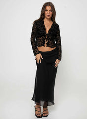 Harriot Long Sleeve Top Black
