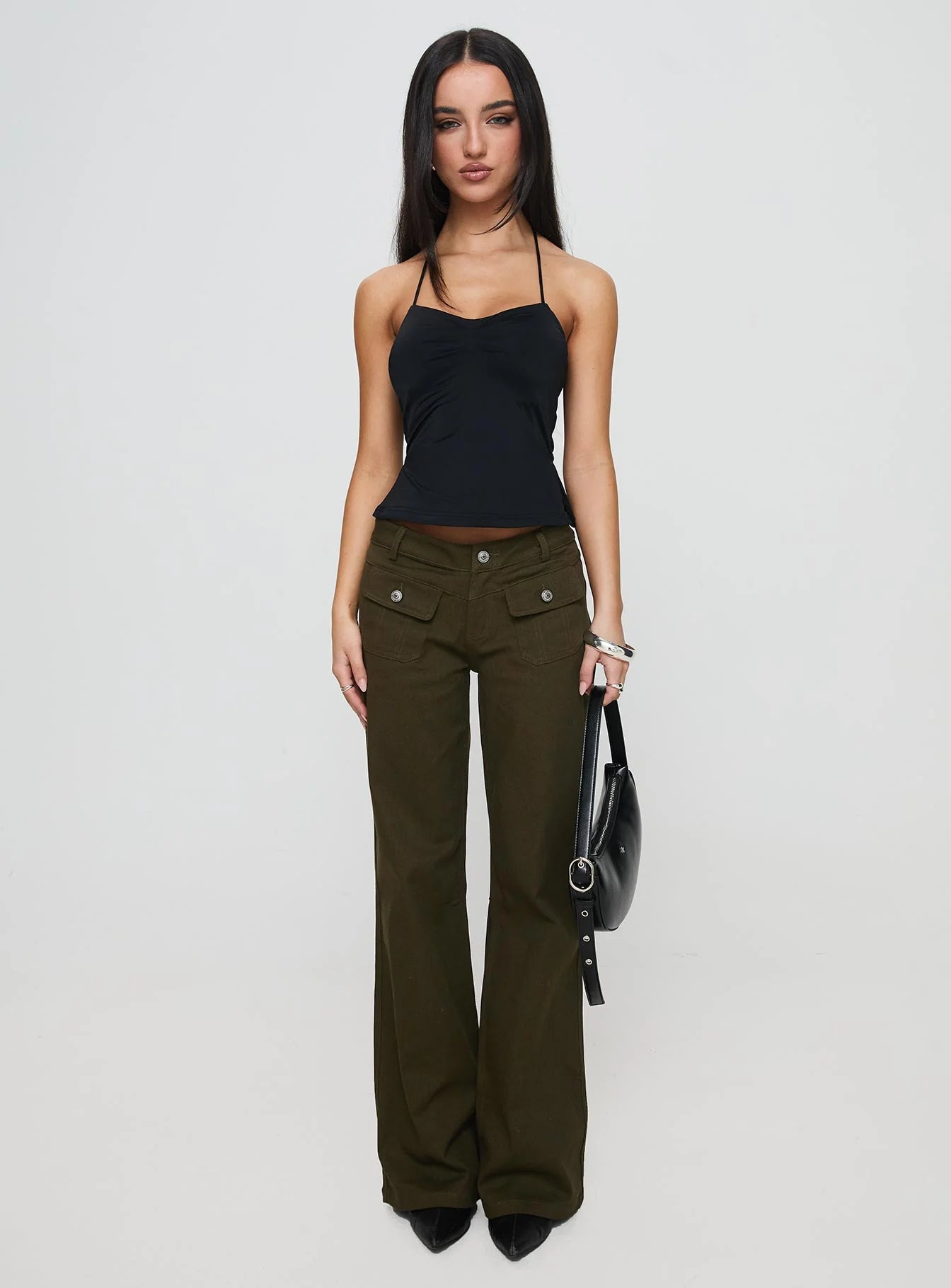 Rehna Halter Top Black