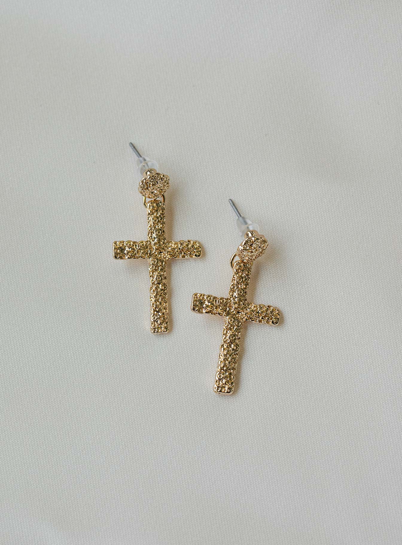 Edwards Cross Earrings Gold