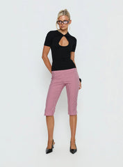 Rossie Capri Pants Red Gingham
