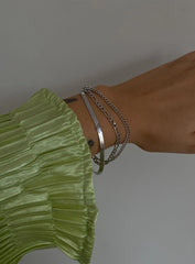 The Rea Bracelet Set Silver