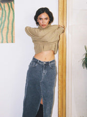 Zahara Cropped Turtleneck Sweater Beige Petite