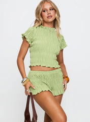 Most Wanted Shirred Set Green