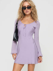 Sorrento Long Sleeve Mini Dress Purple